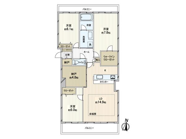 D’クラディア植物園 間取図(平面図) D’クラディア植物園 間取図(平面図)