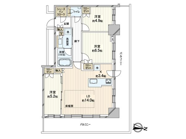 ライオンズタワー札幌 間取図(平面図) ライオンズタワー札幌 間取図(平面図)