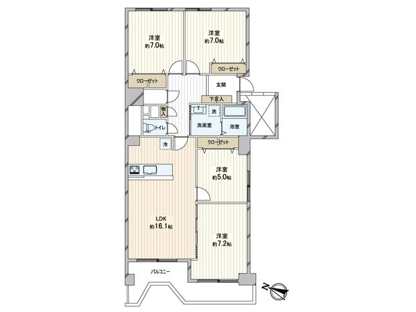 クリーンリバー桑園 間取図(平面図) クリーンリバー桑園 間取図(平面図)