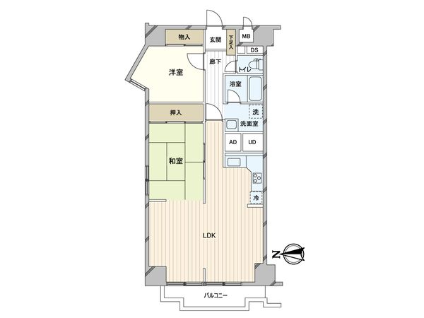 サンピア中島公園 西棟 間取図(平面図)