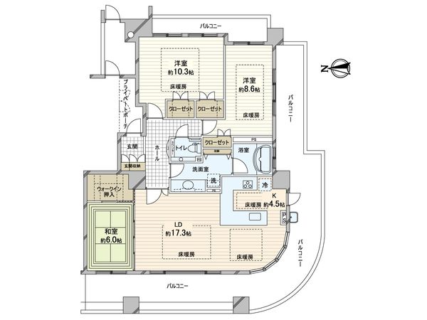 グランファーレ知事公館レジデンス 間取図(平面図)