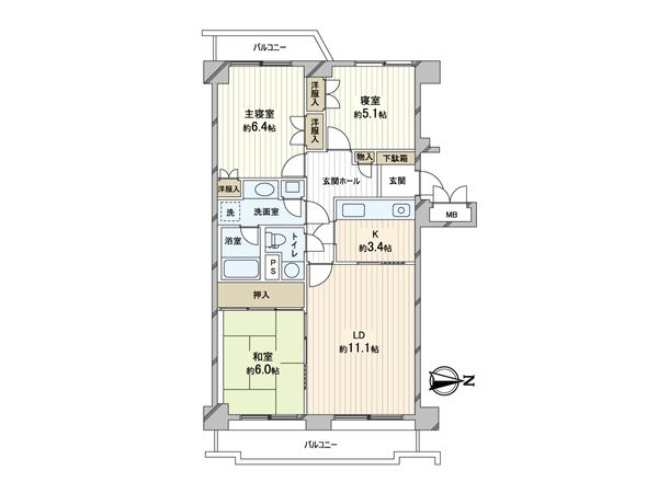 中島公園パークマンション 間取図(平面図) 中島公園パークマンション 間取図(平面図)