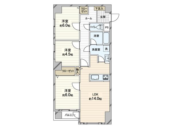 ノースピア南19条 間取図(平面図) ノースピア南19条 間取図(平面図)