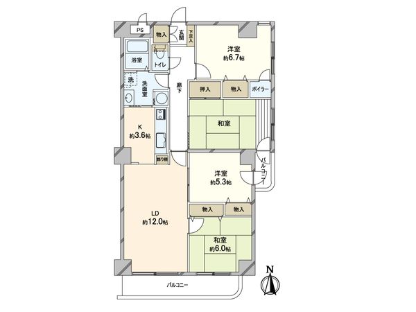ロジェ山鼻 間取図(平面図)