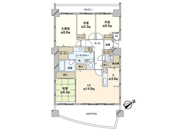 グレートヒルアクアフロント 間取図(平面図) 間取図(平面図)