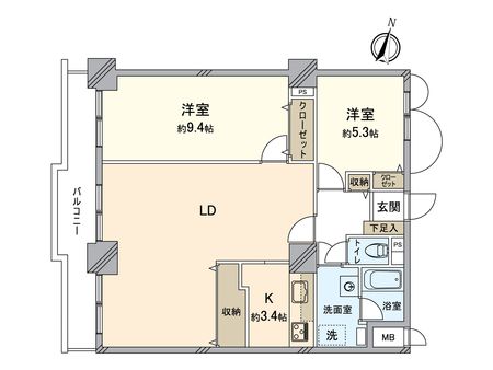 札幌中央パークマンション 間取図