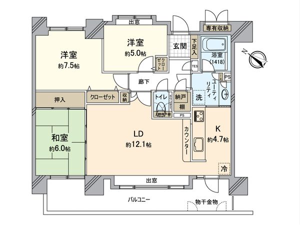 大通公園シティハウス 間取図(平面図) 大通公園シティハウス 間取図(平面図)