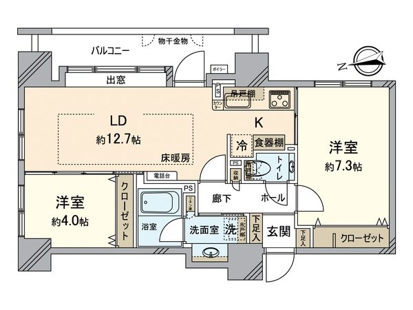 ラ・クラッセ札幌中島公園スクエア 間取図(平面図)