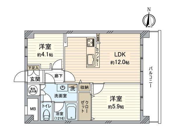 ライオンズマンション大通 間取図(平面図)