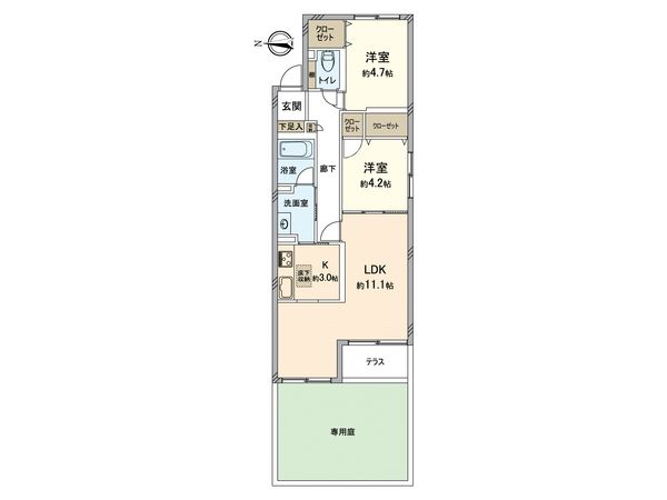 リラハイツ伏見2 間取図(平面図)