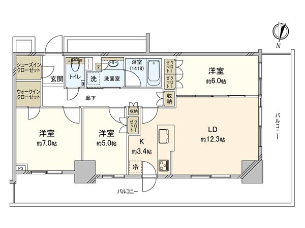 ライオンズタワー札幌 間取図(平面図) ライオンズタワー札幌 間取図(平面図)
