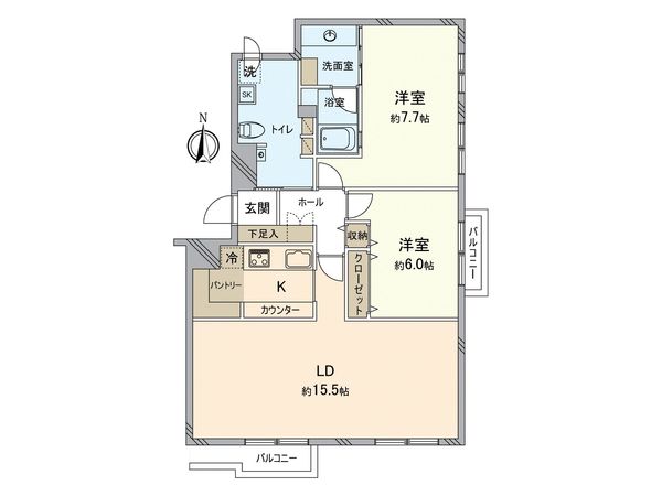 サンピア中島公園 東棟 間取図(平面図)