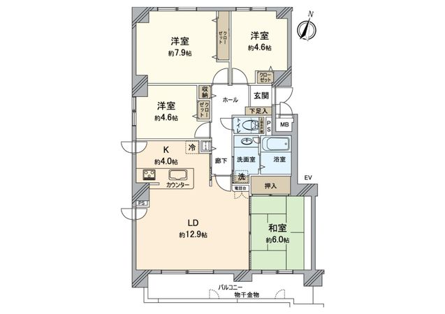 ラポール桑園駅前 間取図(平面図) ラポール桑園駅前 間取図(平面図)