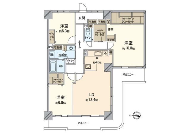シャトーム北四条 間取図(平面図) シャトーム北四条 間取図(平面図)