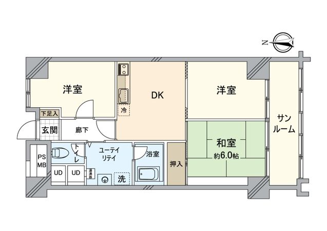 ドミ中島公園 間取図(平面図)