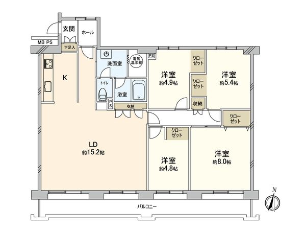 コープ野村幌西 間取図(平面図)