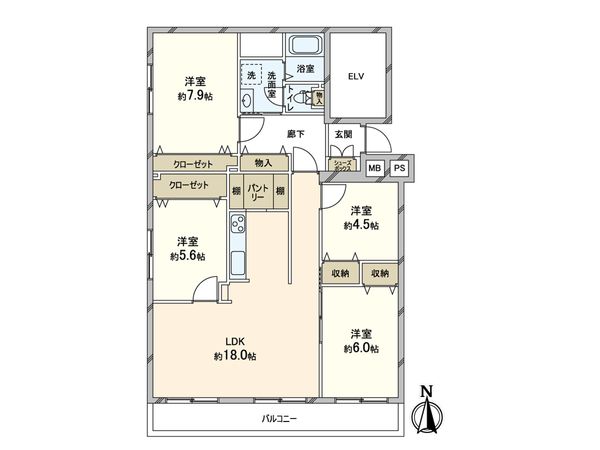 コープ野村幌西 間取図(平面図)