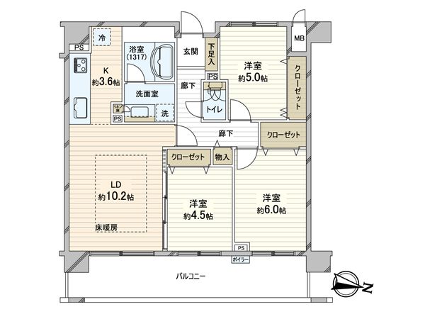 セザールガーデン札幌 間取図(平面図) セザールガーデン札幌 間取図(平面図)