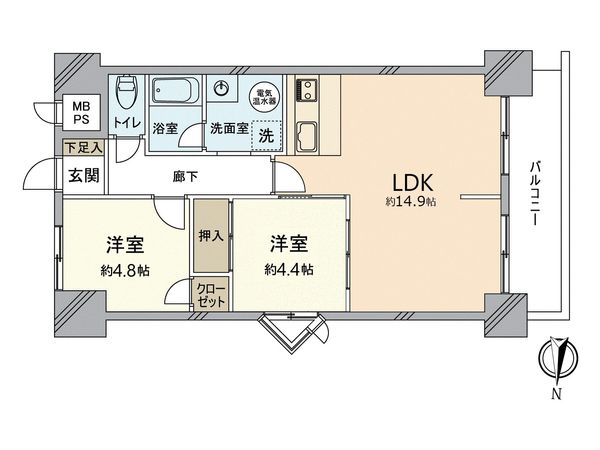 朝日プラザ一条橋 間取図(平面図) 朝日プラザ一条橋 間取図(平面図)