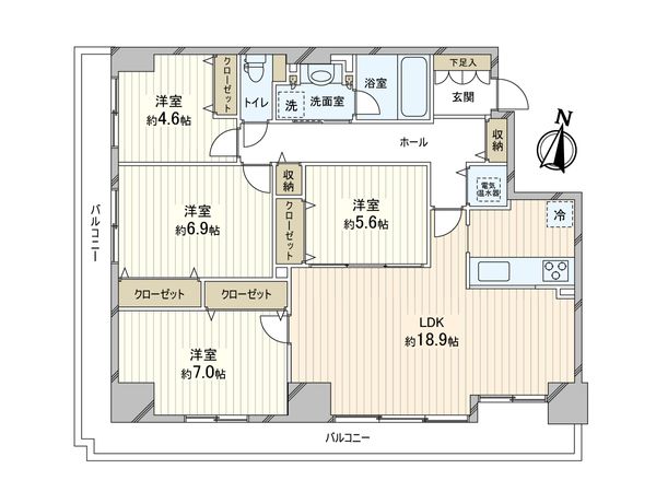 パールコート桑園中央 壱番館 間取図(平面図) 間取図(平面図)
