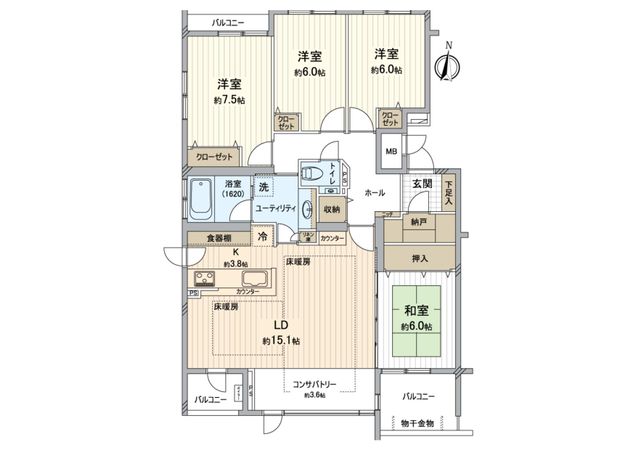 ラピスヴェルデ南23条 間取図(平面図)