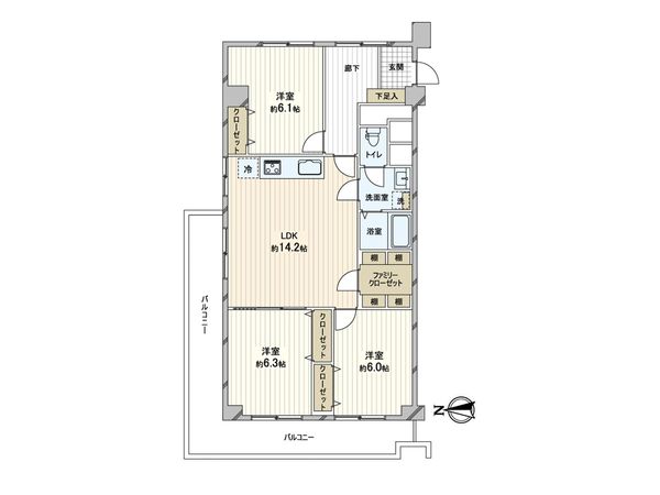 サニークレスト札幌 間取図(平面図) 間取図(平面図)