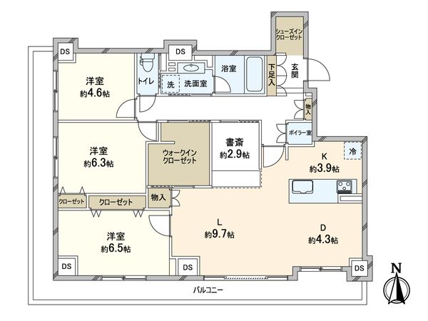 パールコート桑園中央 壱番館 間取図(平面図) 間取図(平面図)