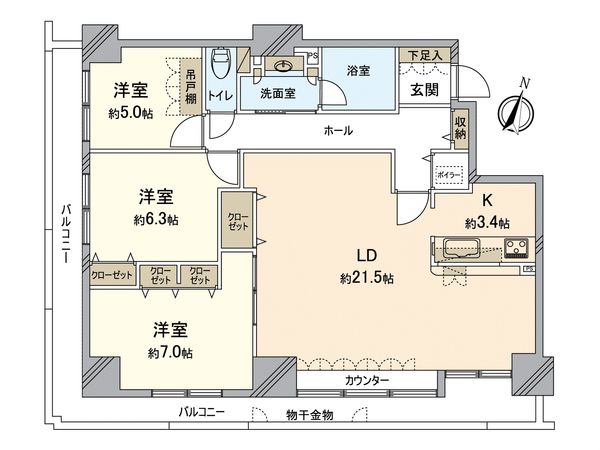 パールコート桑園中央壱番館 間取図(平面図) 間取図(平面図)