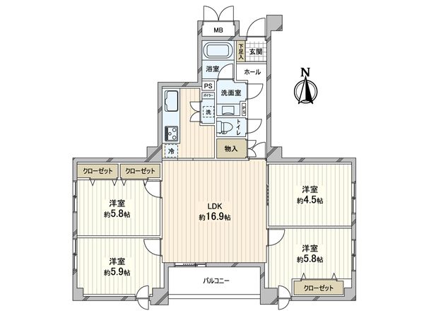 アルファコートⅨ・行啓通り 間取図(平面図) アルファコートⅨ・行啓通り 間取図(平面図)