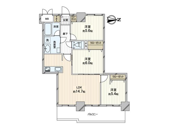 ライオンズマンション札幌スカイタワー 間取図(平面図)