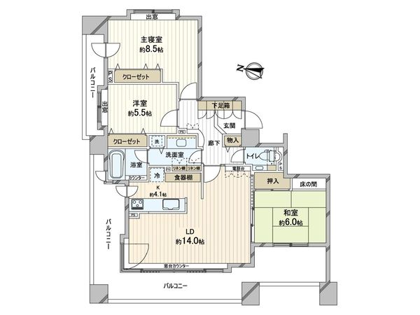 じょうてつドエルアイム知事公館 間取図(平面図) じょうてつドエルアイム知事公館 間取図(平面図)