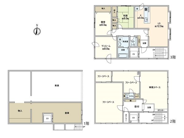 南10条西8丁目 戸建 間取図(平面図) 南10条西8丁目 戸建 間取図(平面図)