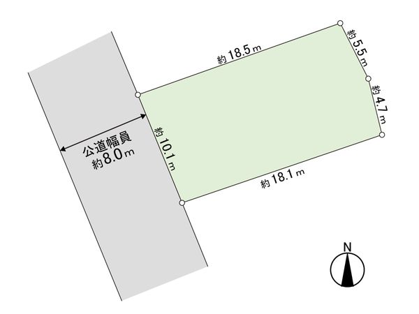 菊水元町5条2丁目 土地 区画図