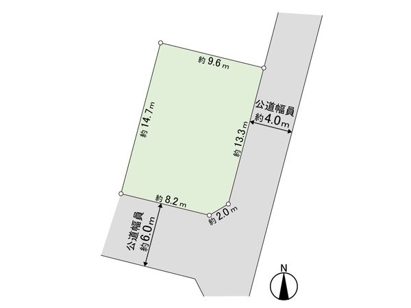 北郷2条13丁目 土地 区画図 北郷2条13丁目 土地 区画図
