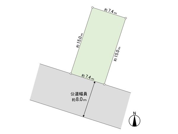 本通17丁目北 土地 区画図 区画図