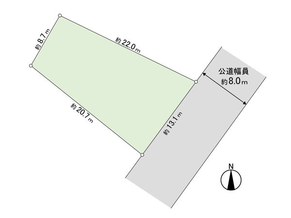 北郷1条7丁目 土地 区画図 区画図