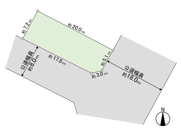 栄通7丁目 土地 地形図