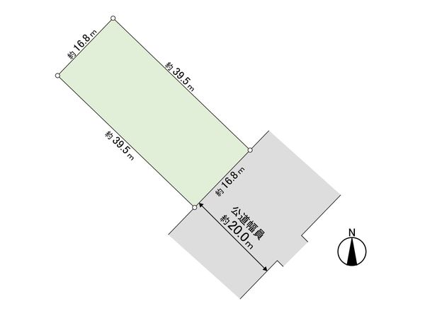 中央1条3丁目 土地 区画図 区画図
