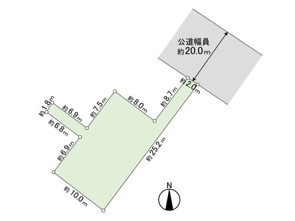 中央2条5丁目 土地 区画図