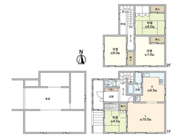 北郷5条10丁目 戸建 間取図(平面図) 間取図(平面図)
