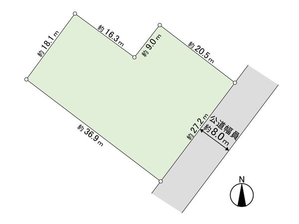 中央3条5丁目 戸建 区画図