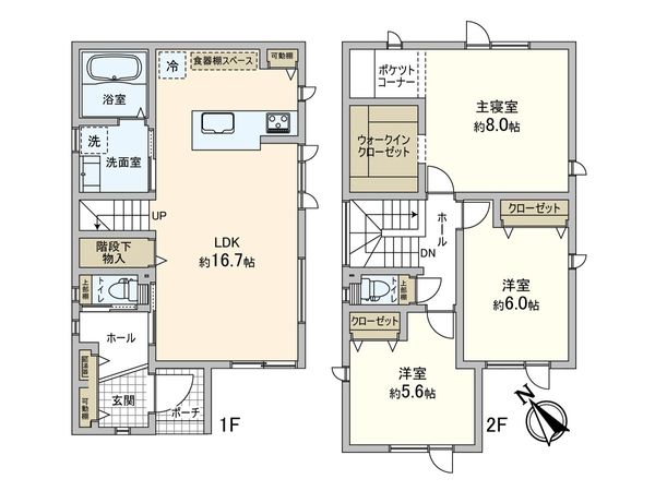 本郷通5丁目北 新築戸建3号地 間取図(平面図)