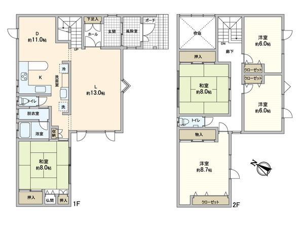 栄通1丁目 戸建 間取図(平面図) 栄通1丁目 戸建 間取図(平面図)