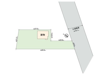 上江別東町 戸建 敷地配置図