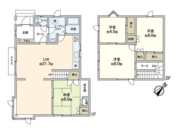 北郷5条4丁目 戸建 間取図(平面図) 北郷5条4丁目 戸建 間取図(平面図)