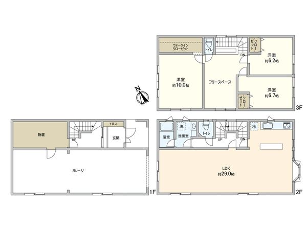 南郷通2丁目南 戸建 間取図(平面図) 南郷通2丁目南 戸建 間取図(平面図)