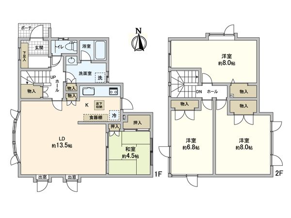 北郷3条9丁目 戸建 間取図(平面図) 北郷3条9丁目 戸建 間取図(平面図)