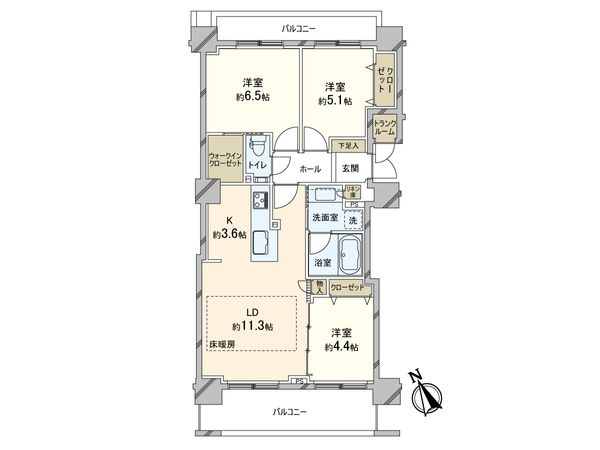クリオレジダンス南郷緑邸ウエスト 間取図(平面図)