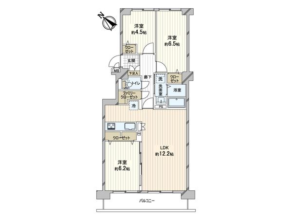 グランコート白石 間取図(平面図) 間取図(平面図)
