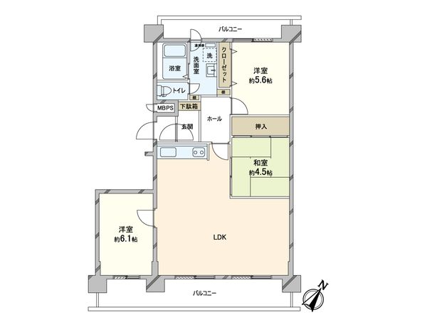コロナード菊水 間取図(平面図) 間取図(平面図)